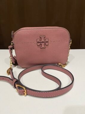 Tory Burch Pink Magnolia  Leather Crossbody Bag